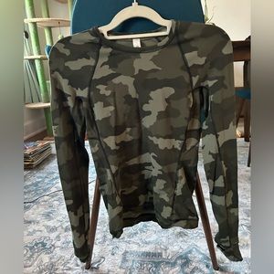 Lululemon Camouflage long Sleeve Training Top Size 4